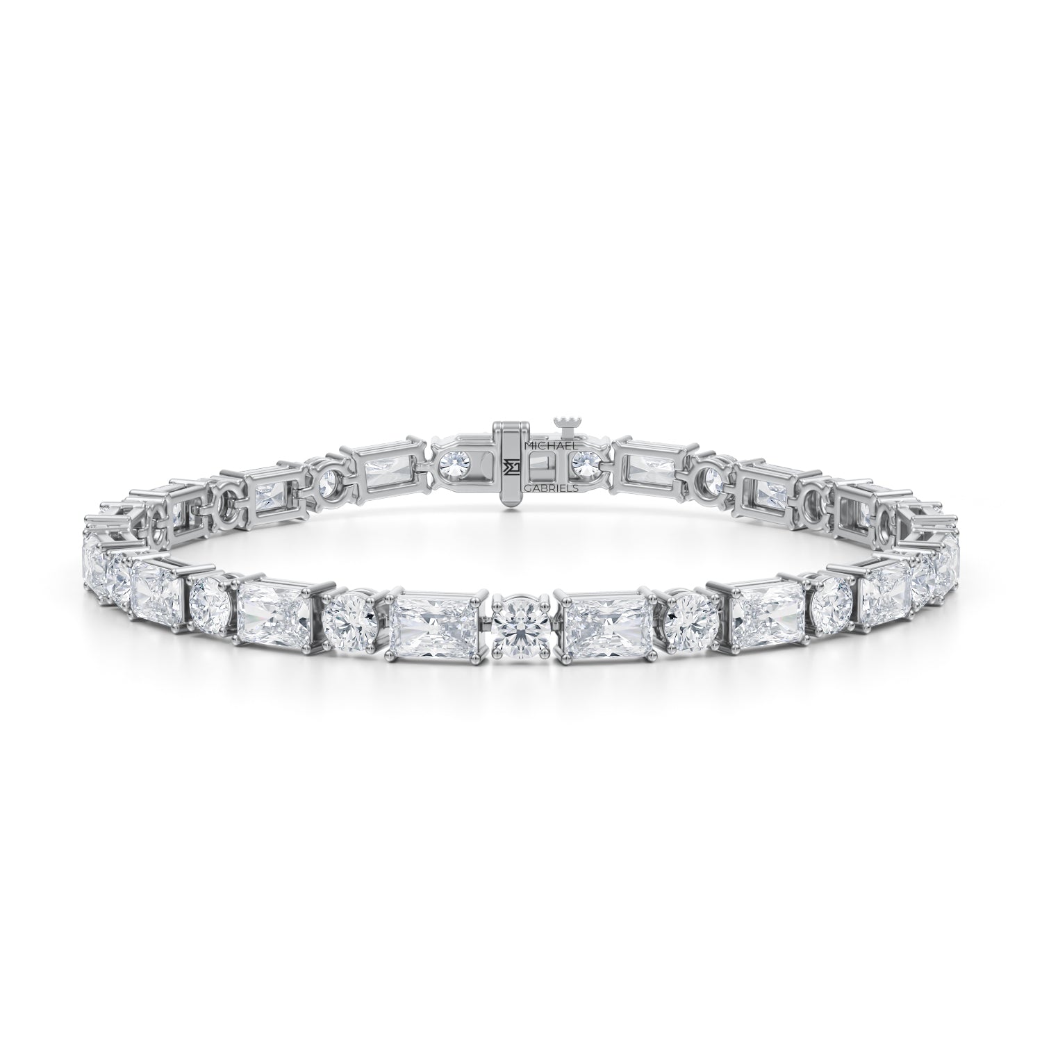 Radiant & Round Alternating Tennis Bracelet - Michael Gabriels