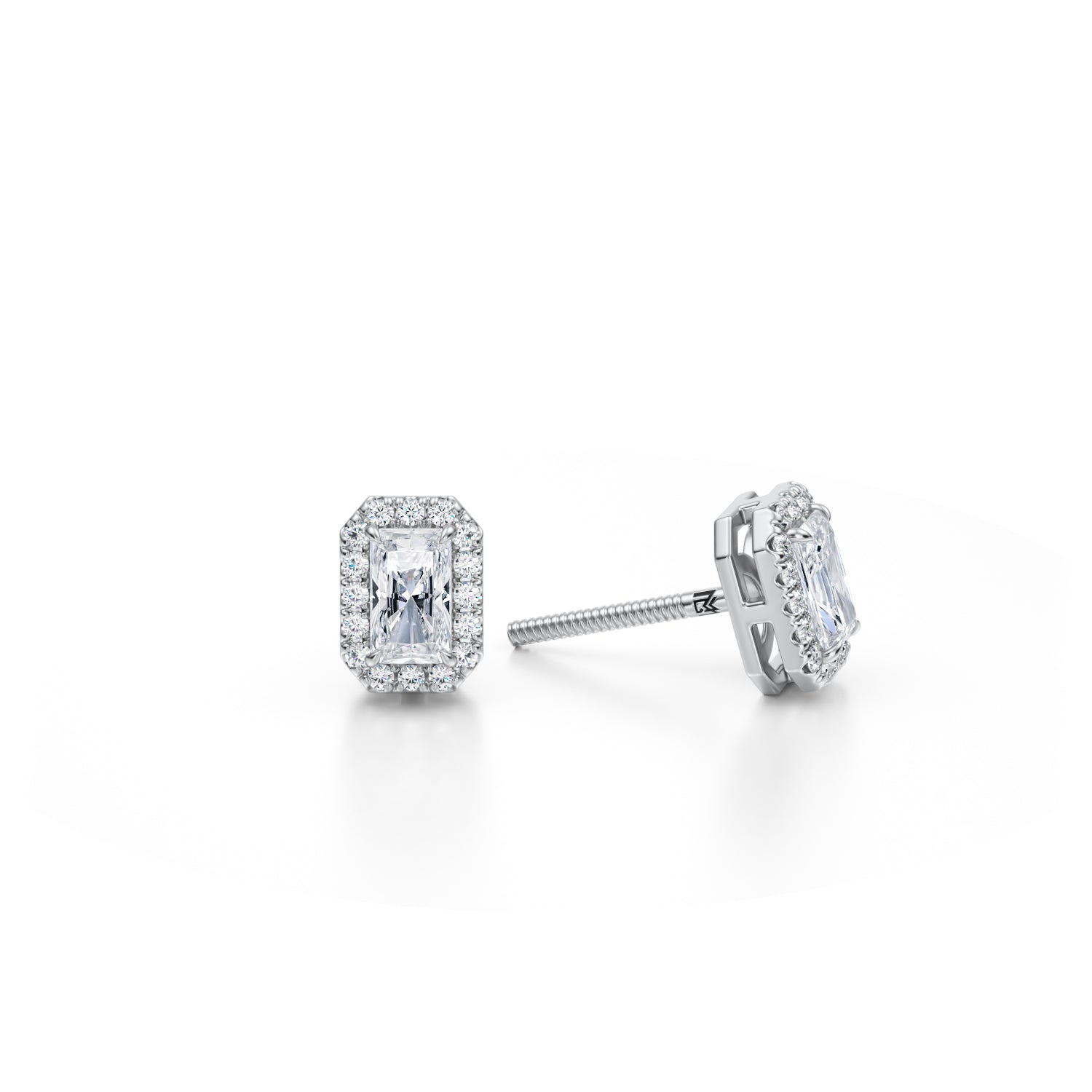 Radiant Halo Stud Earrings - Michael Gabriels