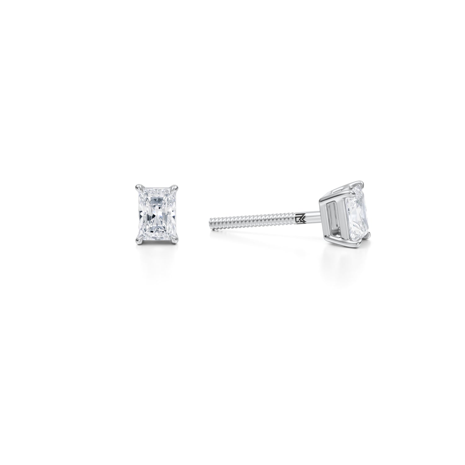 Radiant Lab Grown Diamond Stud Earrings - Michael Gabriels