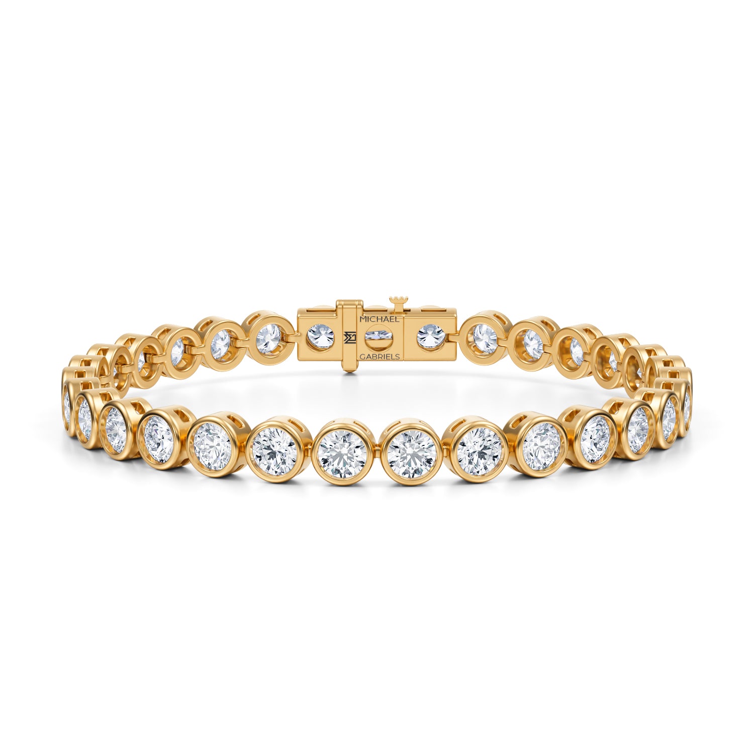 Round Bezel Tennis Bracelet - Michael Gabriels