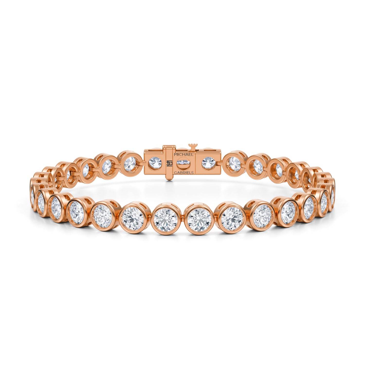 Round Bezel Tennis Bracelet - Michael Gabriels