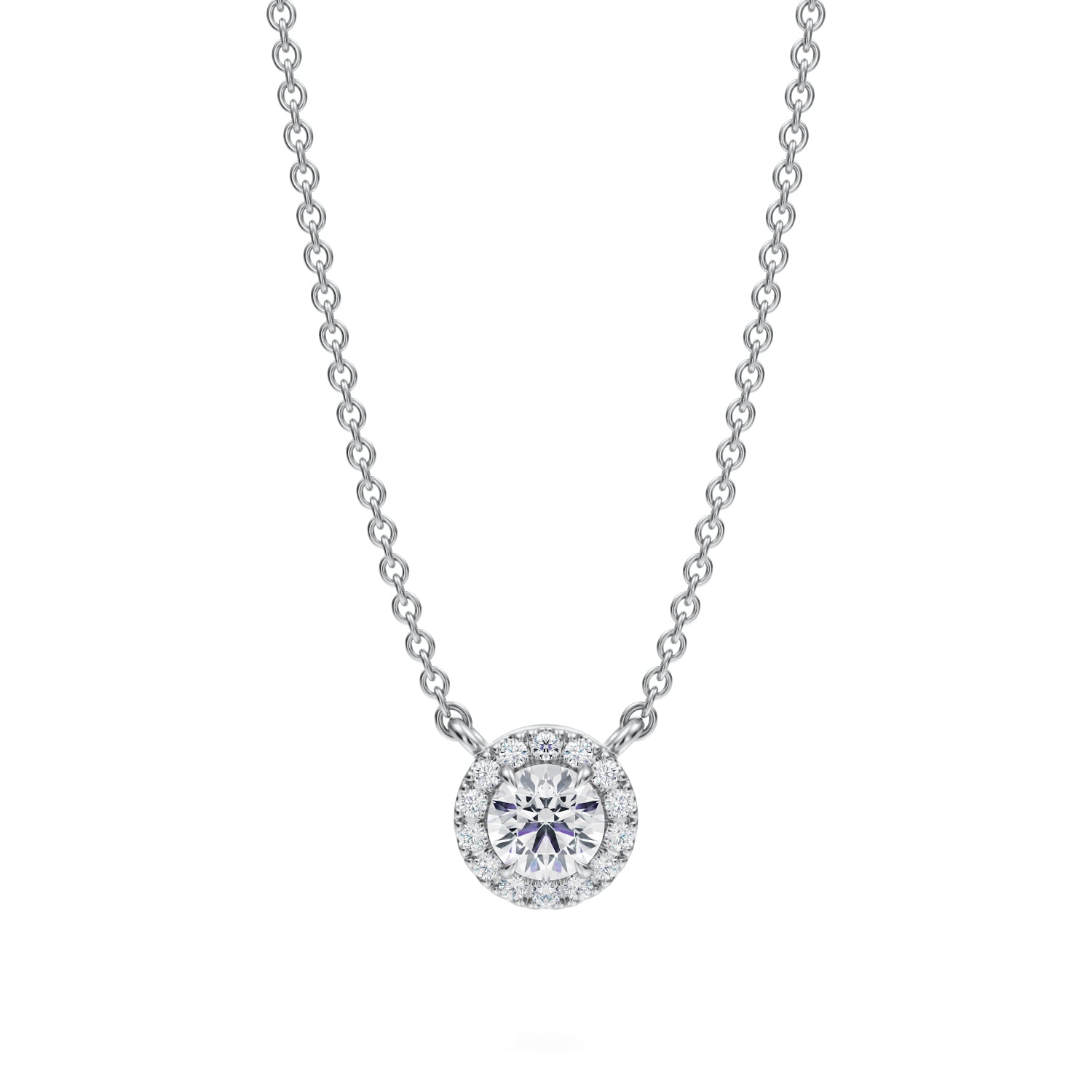 Round Classic Halo Pendant - Michael Gabriels