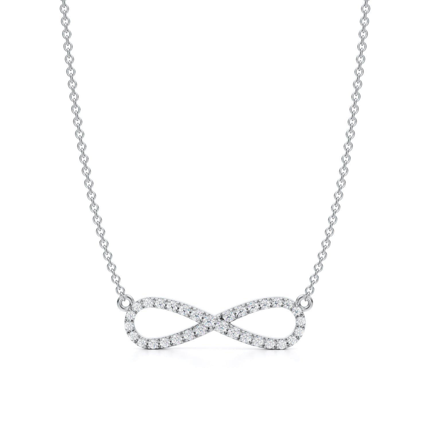 Round Lab Grown Diamond Infinity Necklace - Michael Gabriels