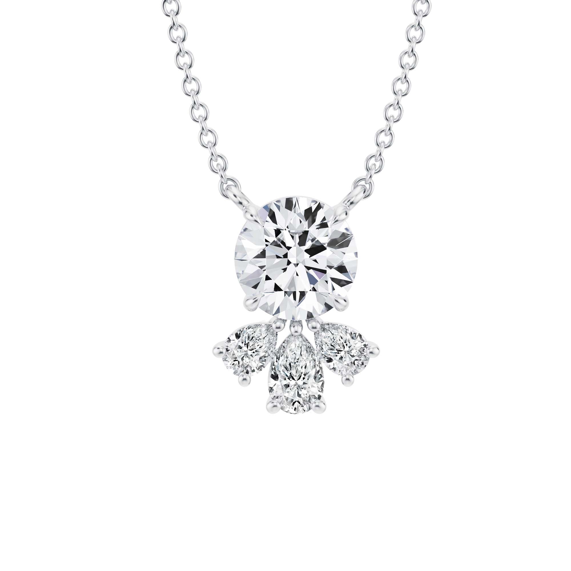 Round Royal Marquise Cluster Pendant - Michael Gabriels