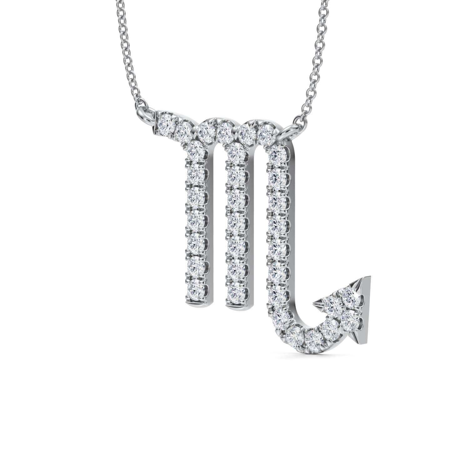 Scorpio Zodiac Necklace (1 Carat) - Michael Gabriels
