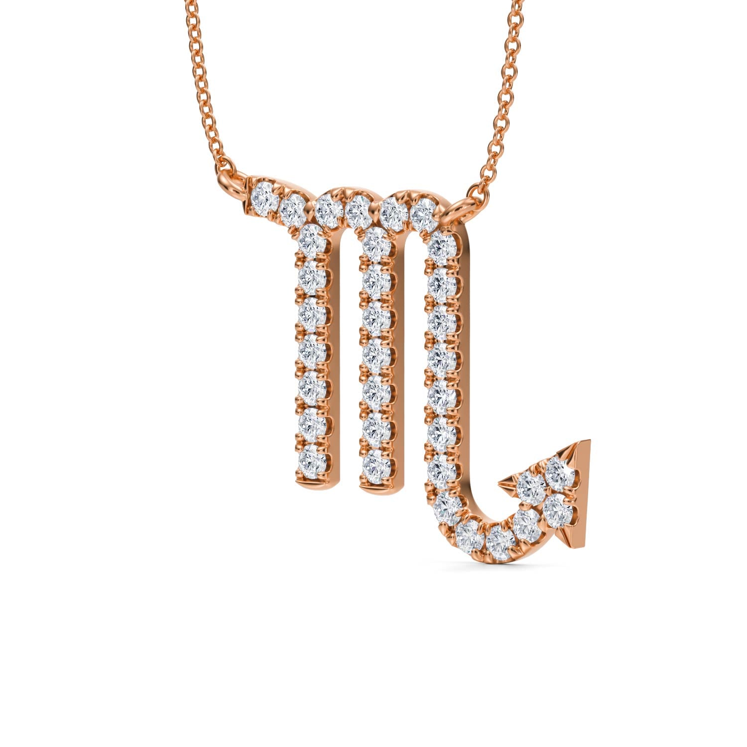 Scorpio Zodiac Necklace (1 Carat) - Michael Gabriels