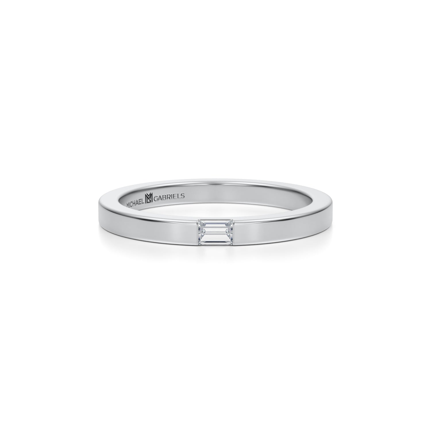 Single Stone Baugette Stacking Diamond Ring - Michael Gabriels