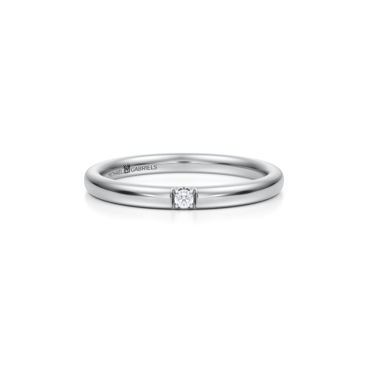 Single Stone Stacking Diamond Ring - Michael Gabriels