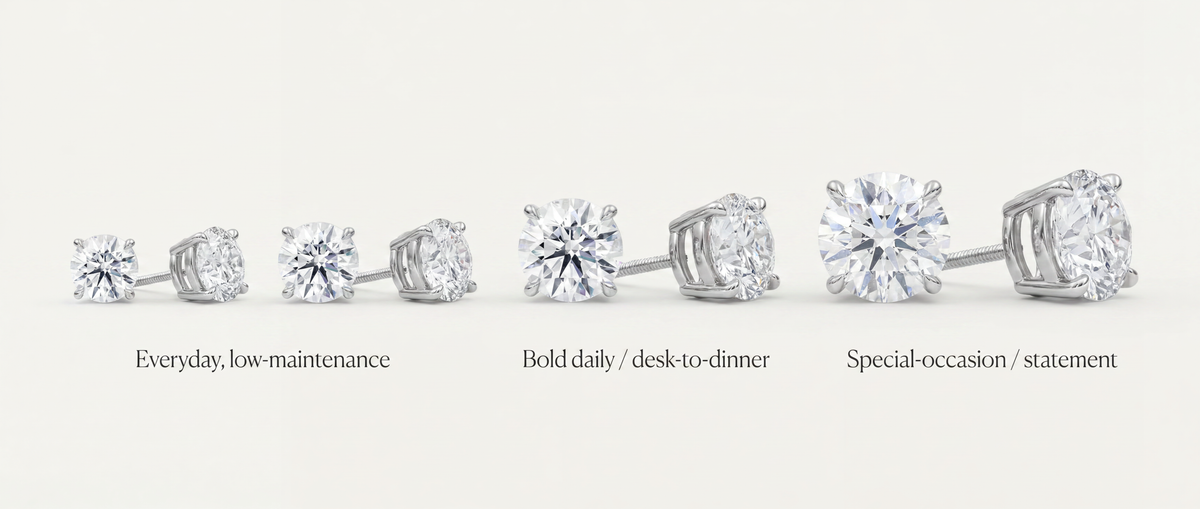 Image of Lab Grown Diamond Stud Earrings for different occasions