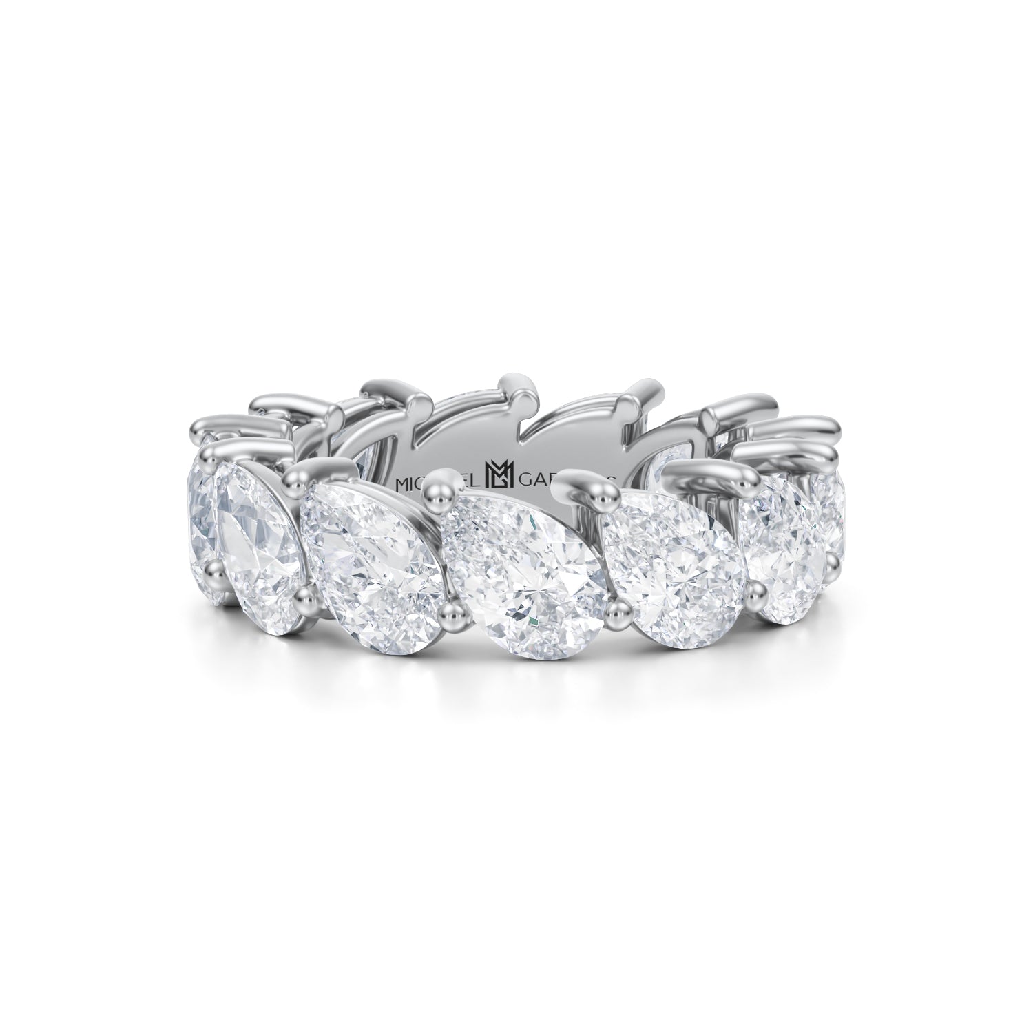 Slanted Pear Lab Grown Diamond Eternity Band - Large - Michael Gabriels