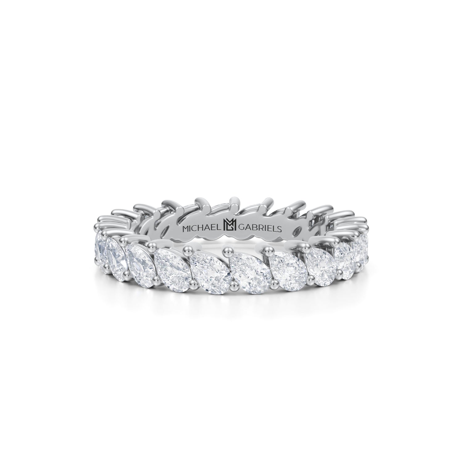 Slanted Pear Lab Grown Diamond Eternity Band - Petite - Michael Gabriels