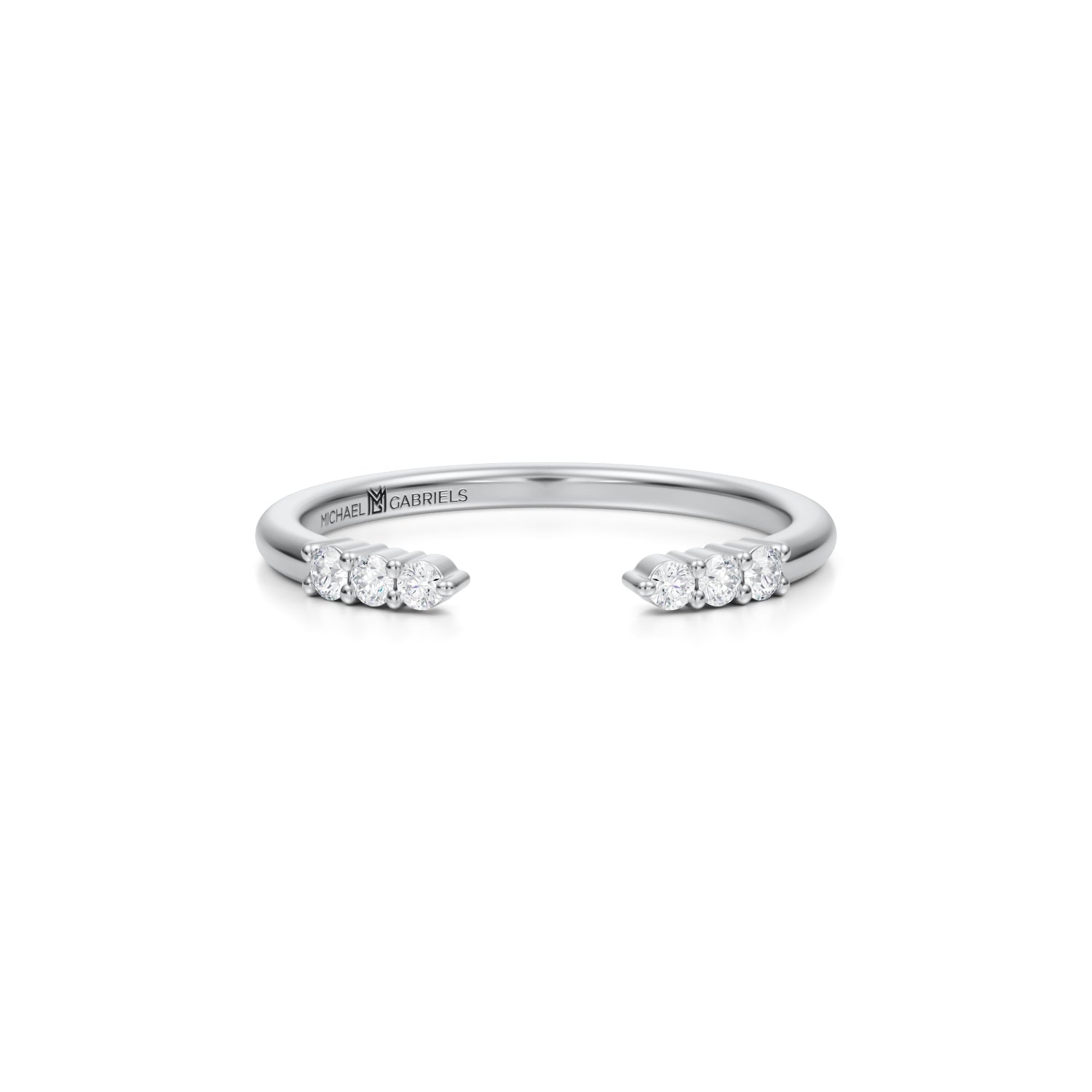 Tipped Open Wedding Band - Michael Gabriels
