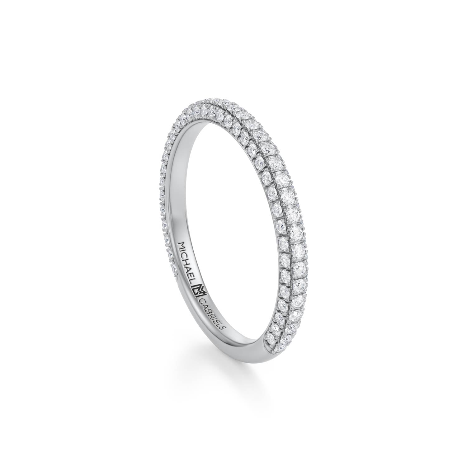 Trio Pave Wedding Band - Matching - Michael Gabriels