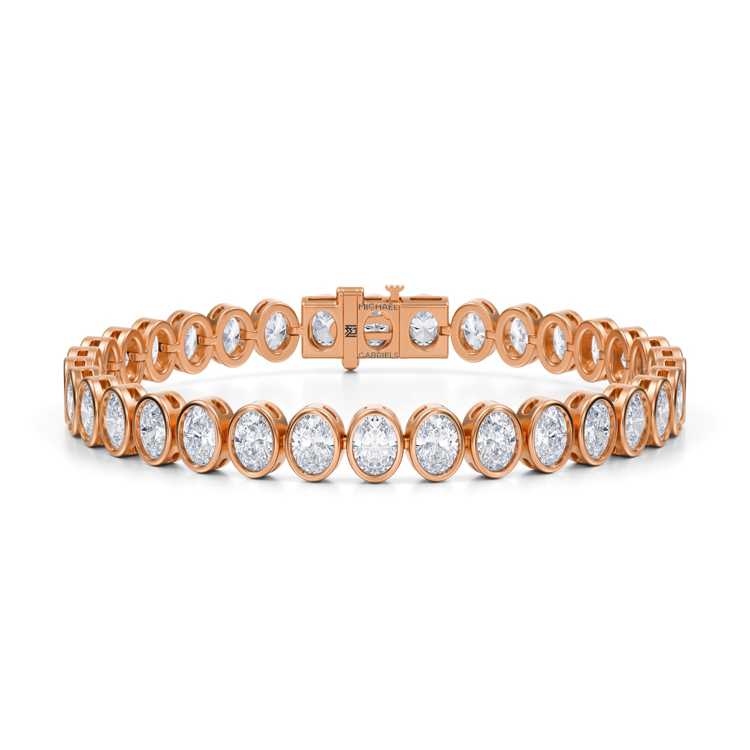 Vertical Oval Bezel Tennis Bracelet - Michael Gabriels