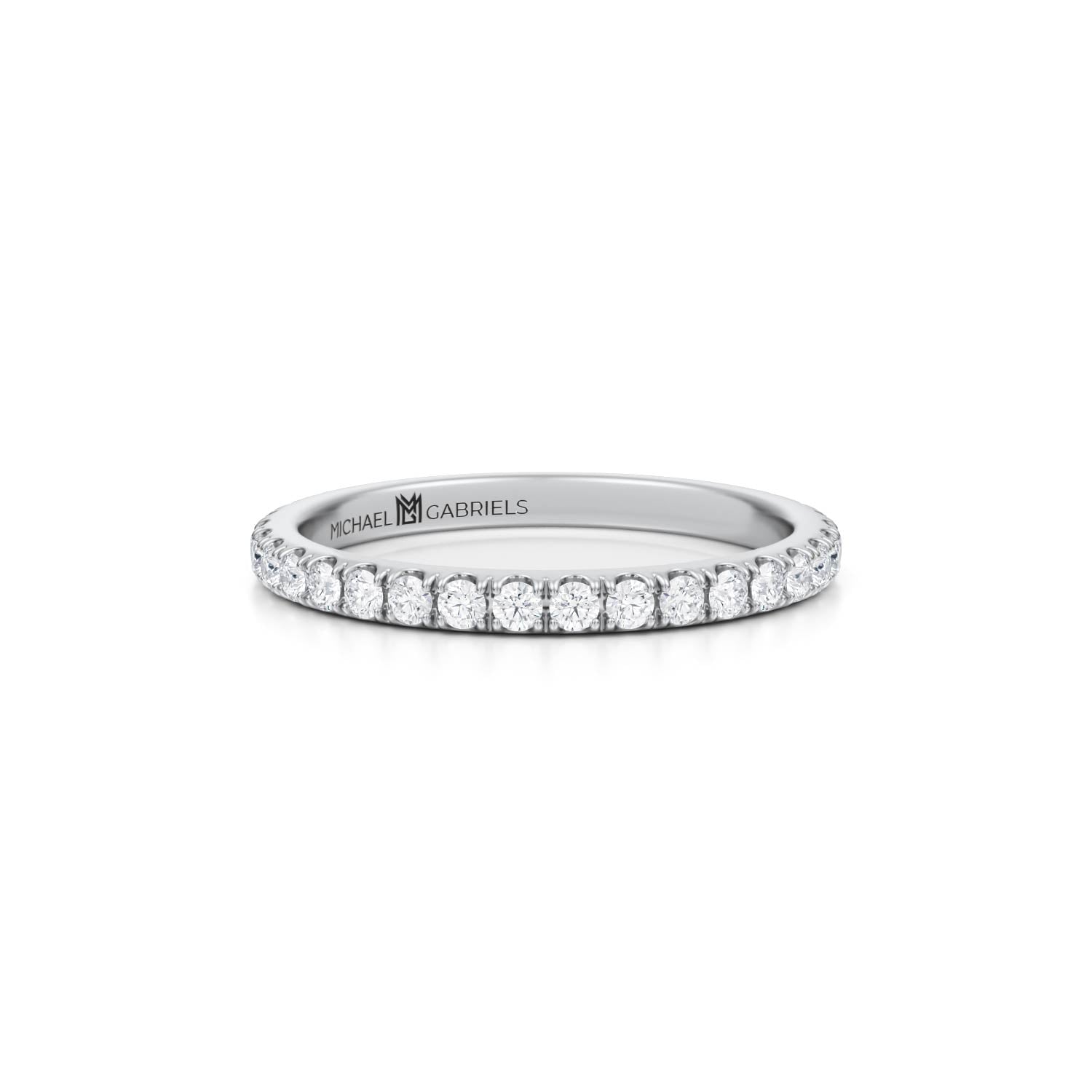 2mm Pave Wedding Band - Michael Gabriels