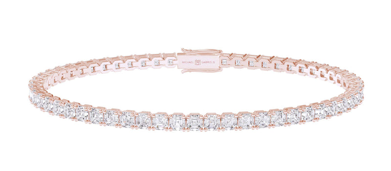 Asscher Lab Grown Diamond Tennis Bracelet (9.25 Carat)