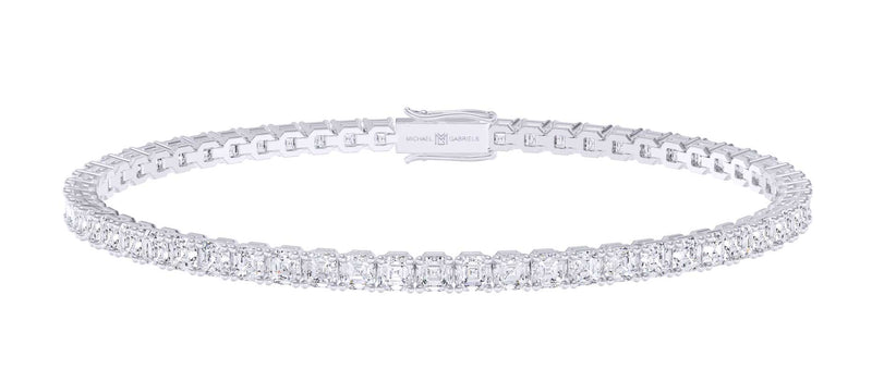 Asscher Lab Grown Diamond Tennis Bracelet (9.25 Carat)