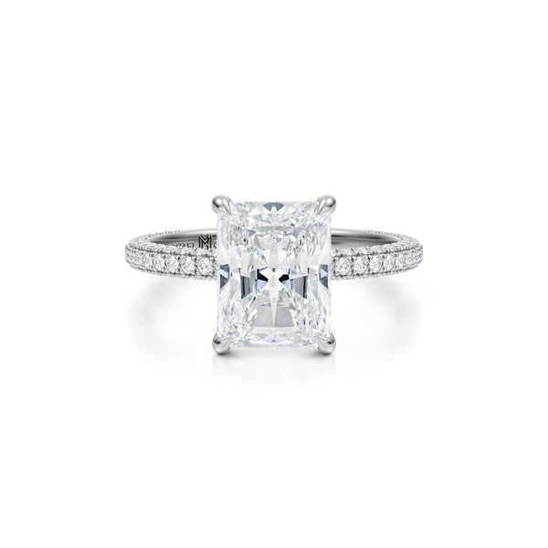Radiant Trio Pave Ring With Pave Prongs