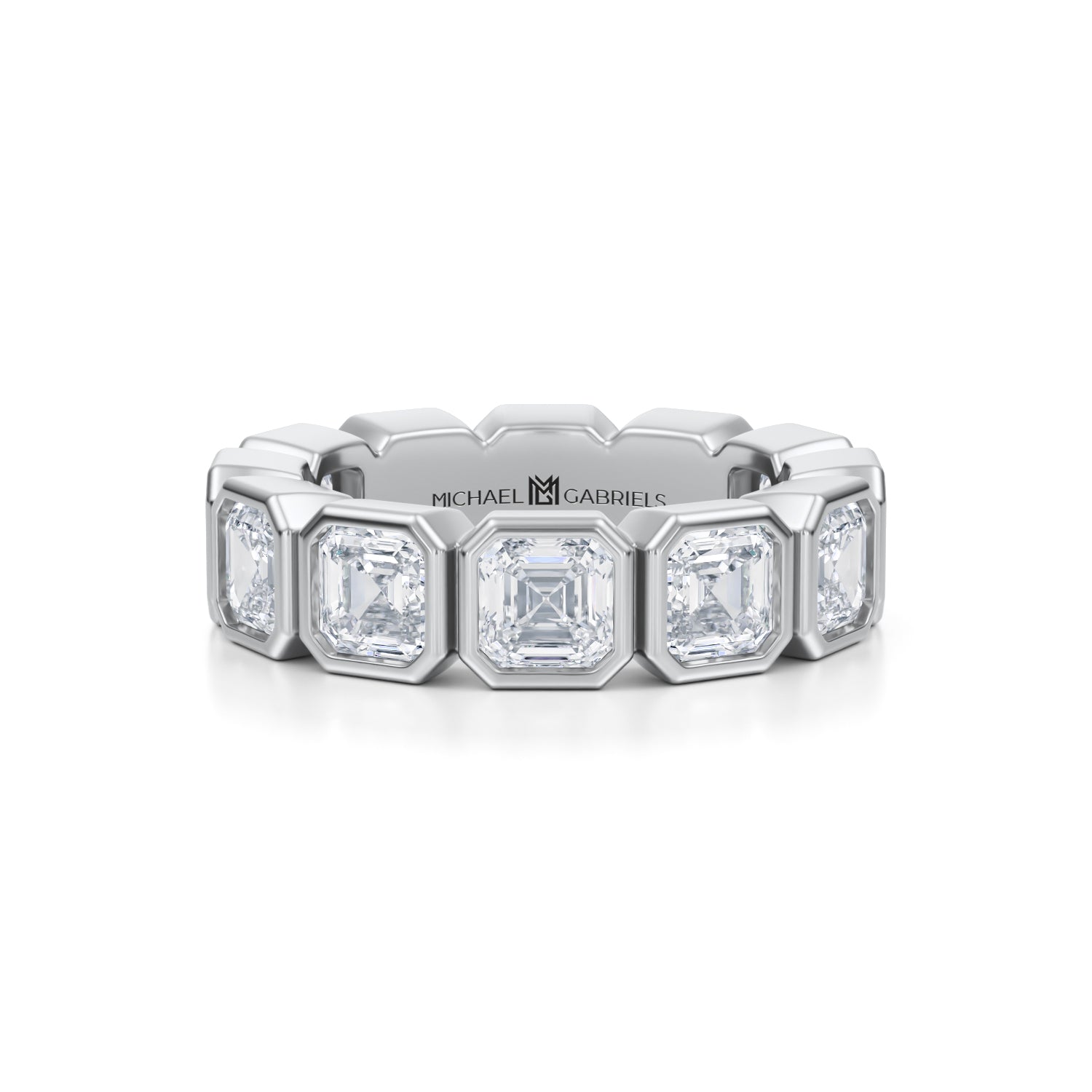 Asscher Bezel Lab Grown Diamond Eternity Band - Large - Michael Gabriels