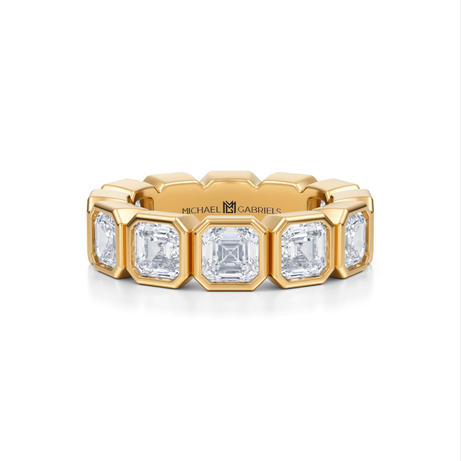 Asscher Bezel Lab Grown Diamond Eternity Band - Large - Michael Gabriels