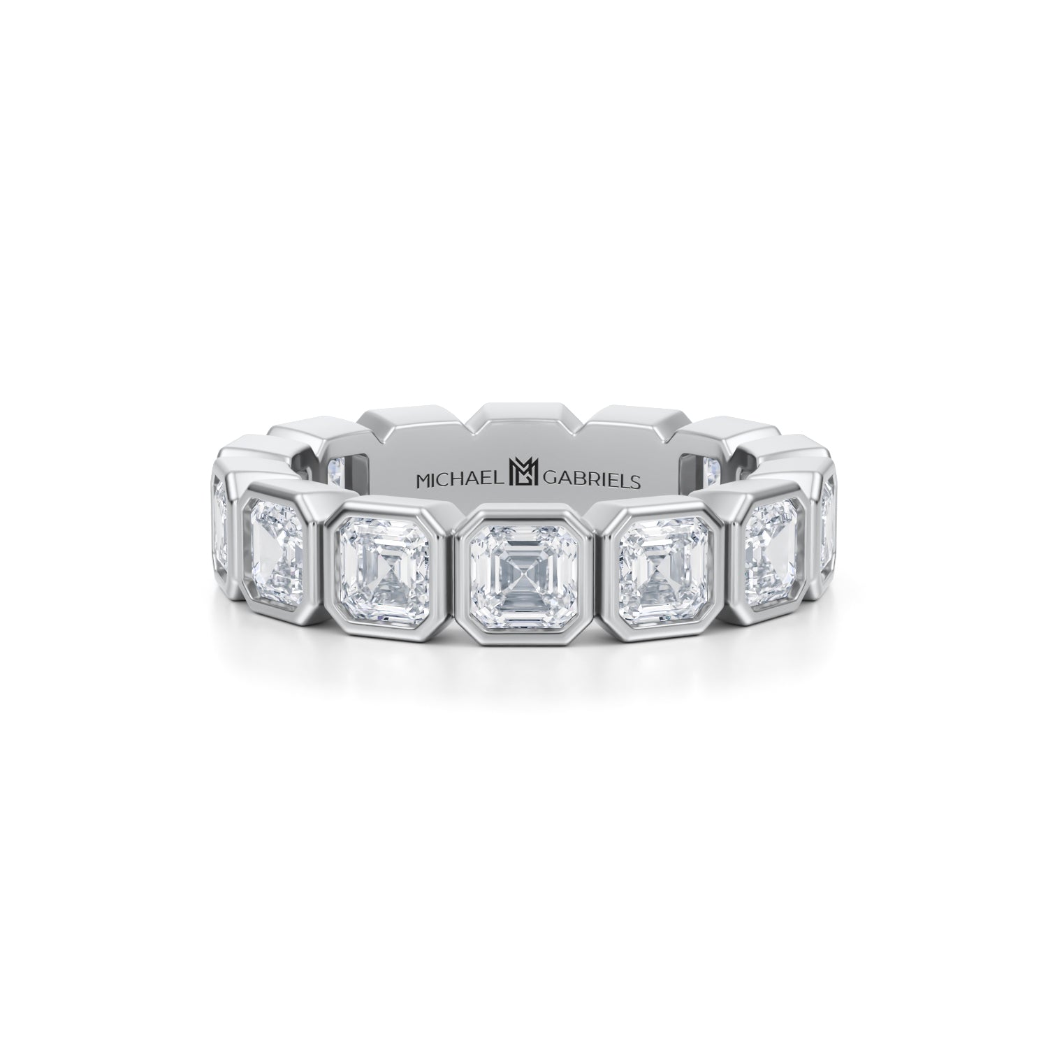 Asscher Bezel Lab Grown Diamond Eternity Band - Small - Michael Gabriels