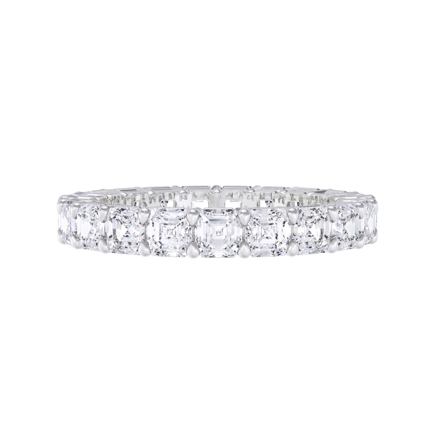 Classic Asscher Eternity Ring (3.50 Carat) - Michael Gabriels