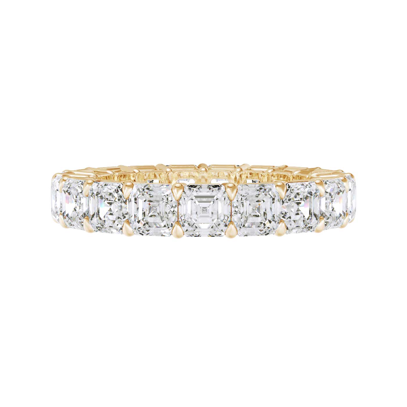 Classic Asscher Eternity Ring (5.00 Carat) - Michael Gabriels