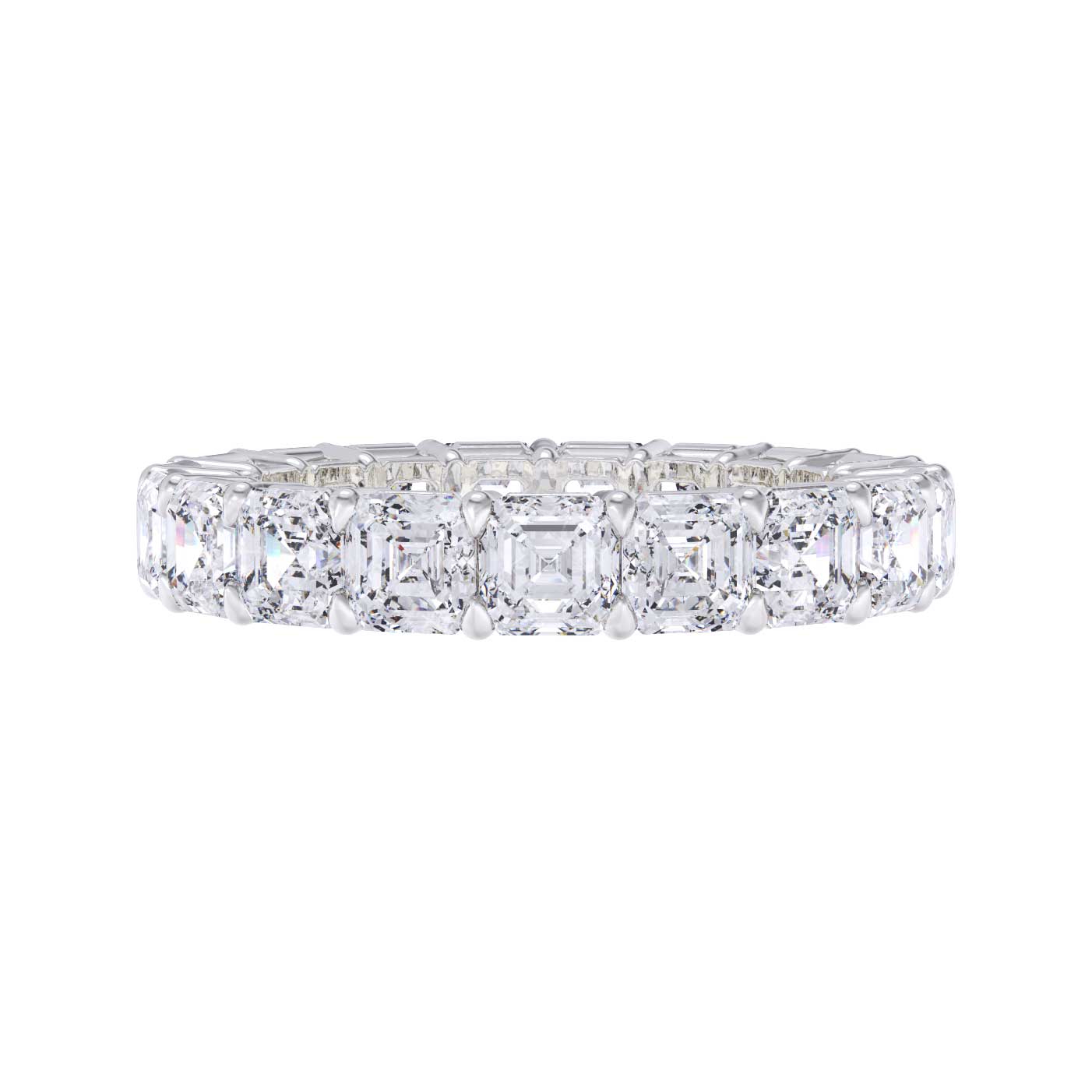 Classic Asscher Eternity Ring (5.00 Carat) - Michael Gabriels