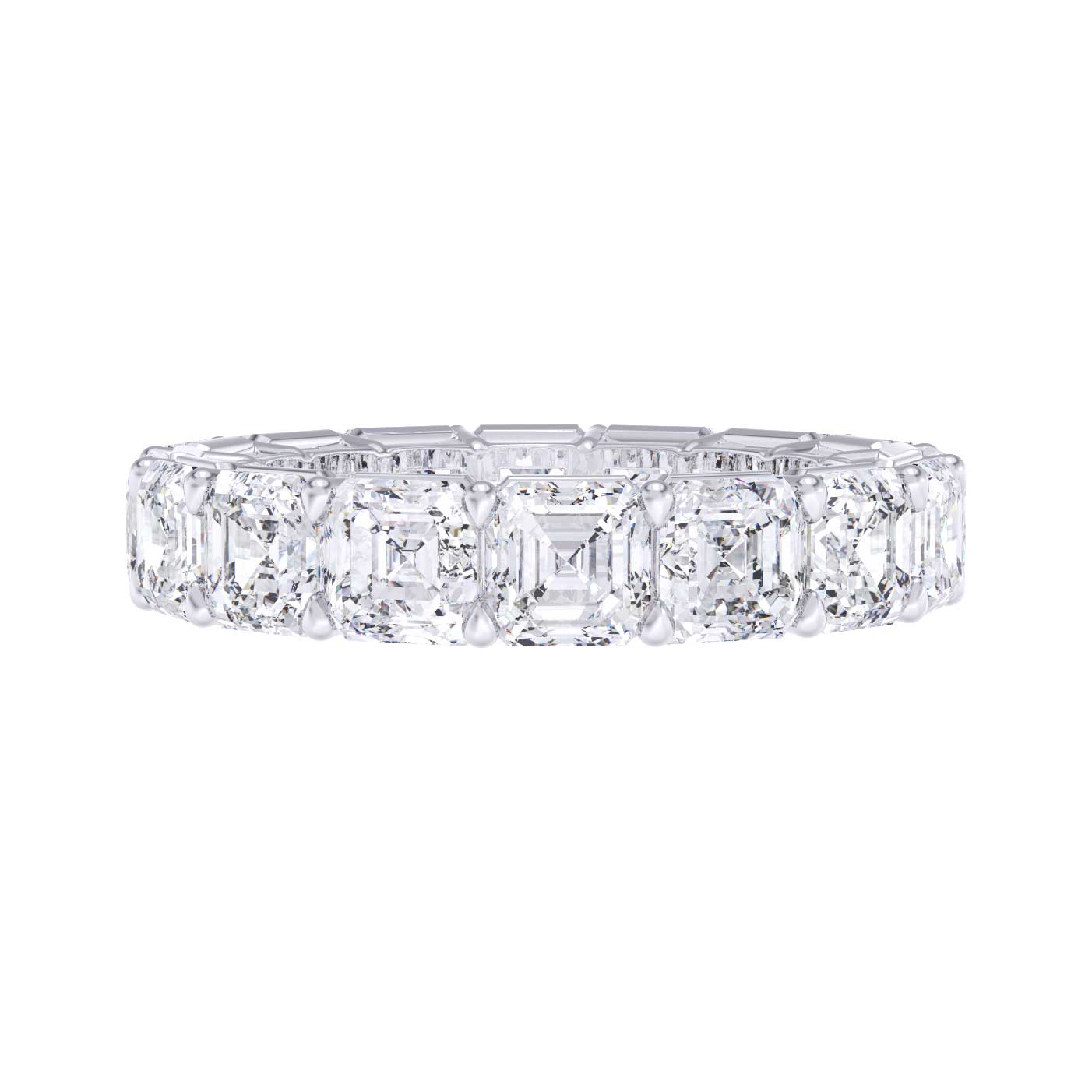 Classic Asscher Eternity Ring (5.50 Carat) - Michael Gabriels