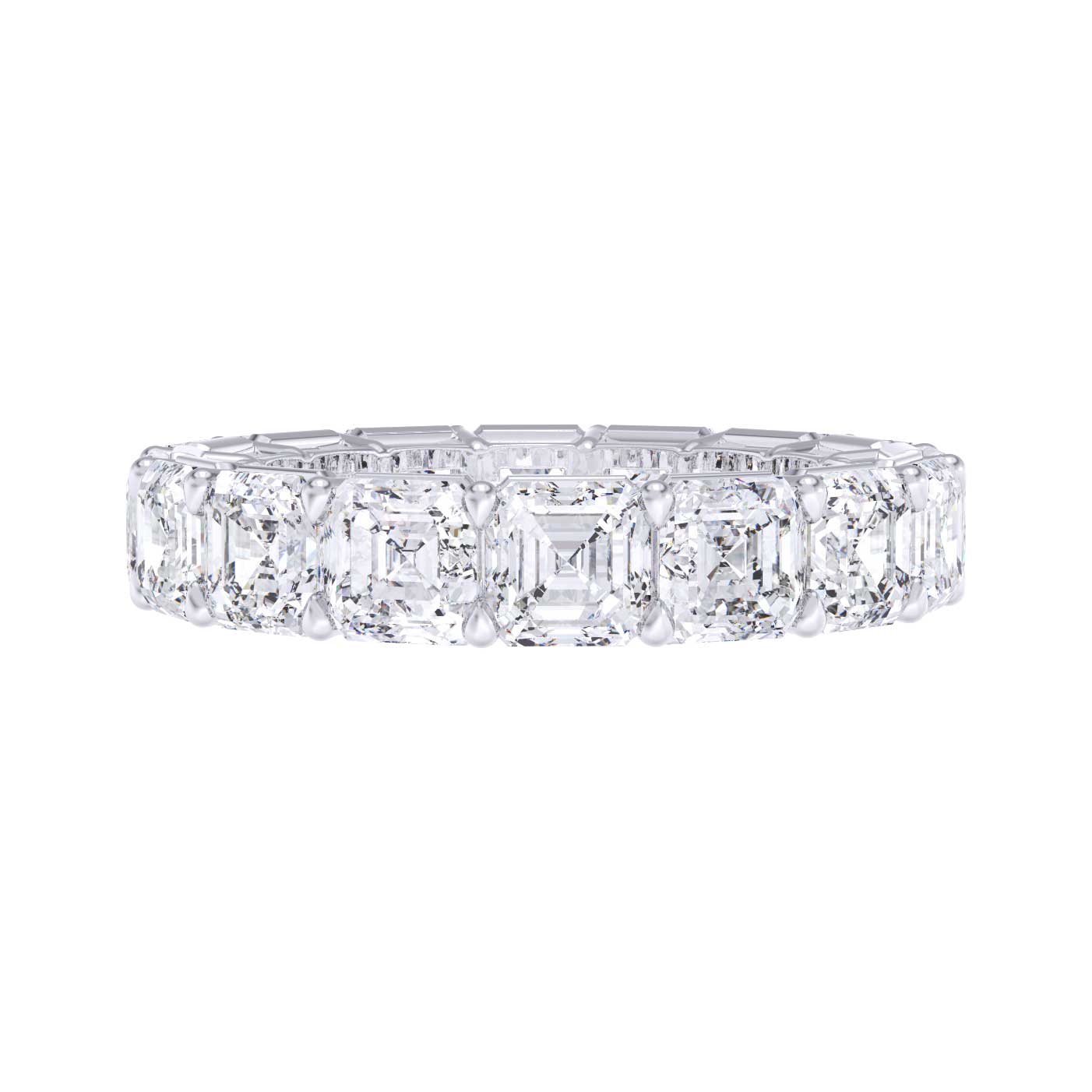 Classic Asscher Eternity Ring (8.00 Carat) - Michael Gabriels