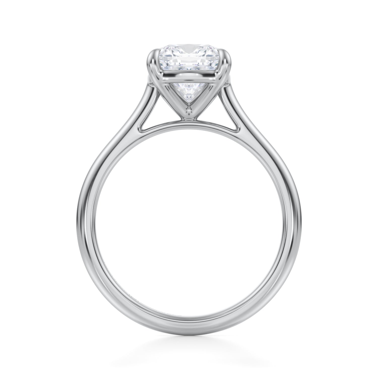 Classic Cushion Cathedral Ring (1.40 Carat E-VS1) - Michael Gabriels