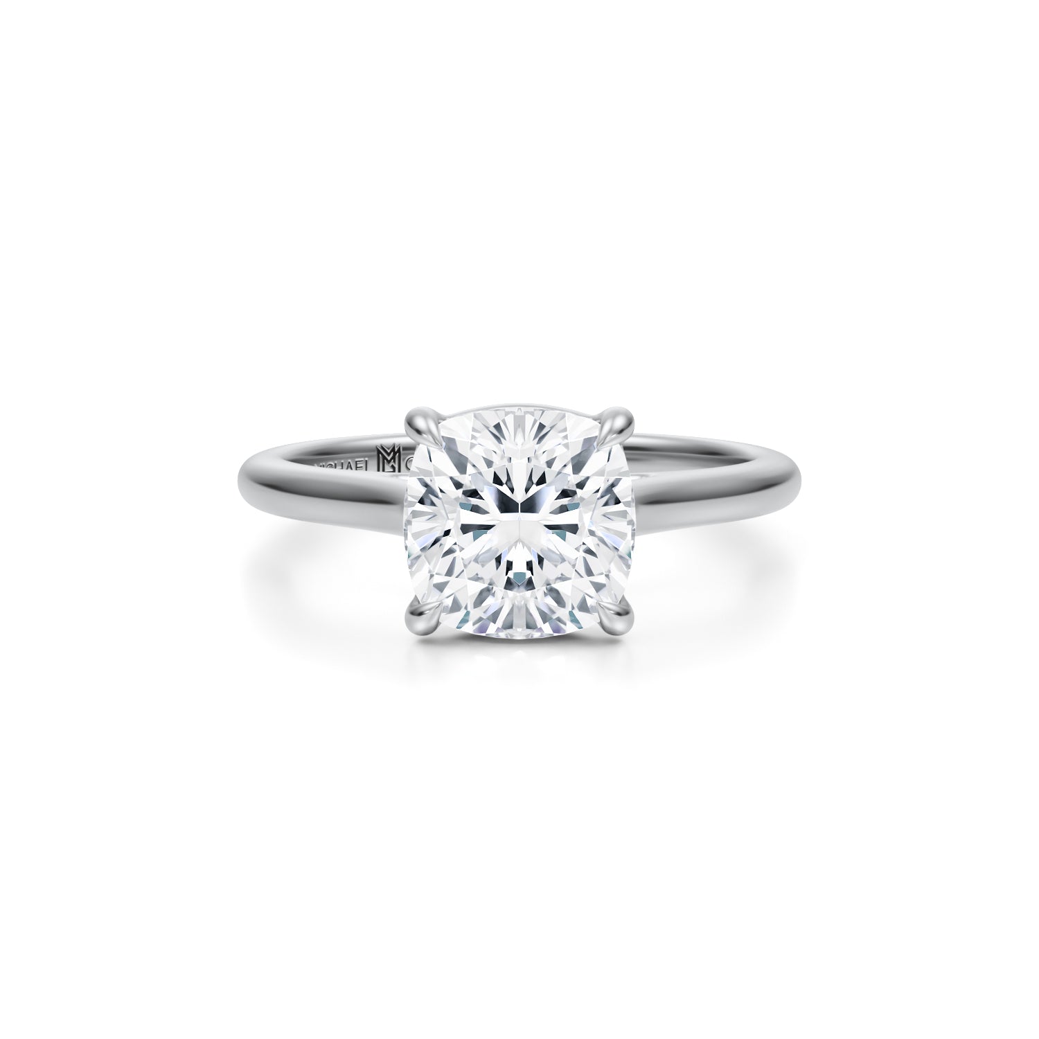 Classic Cushion Cathedral Ring (2.70 Carat F-VVS2) - Michael Gabriels