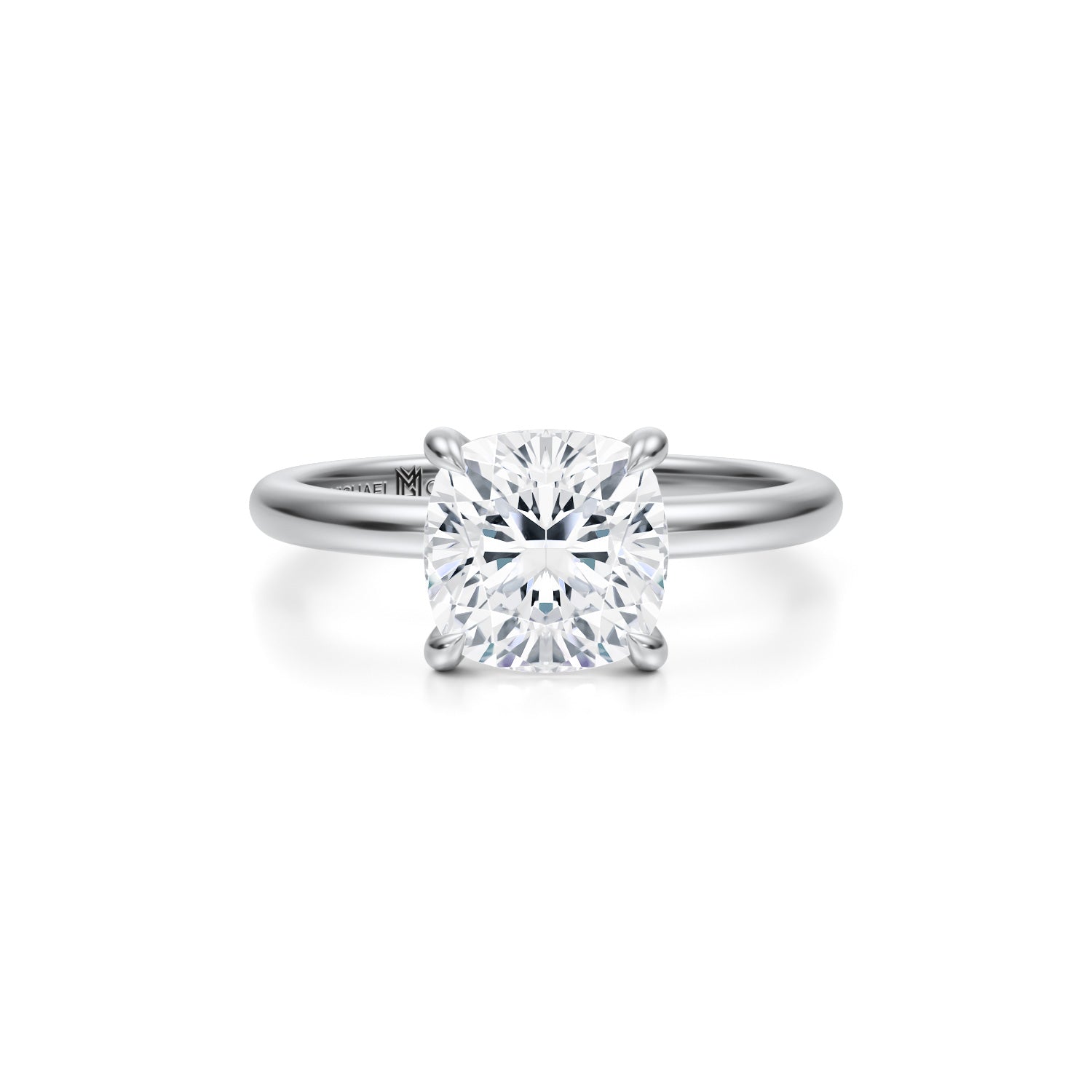 Classic Cushion Solitaire Ring (2.20 Carat E-VVS2) - Michael Gabriels