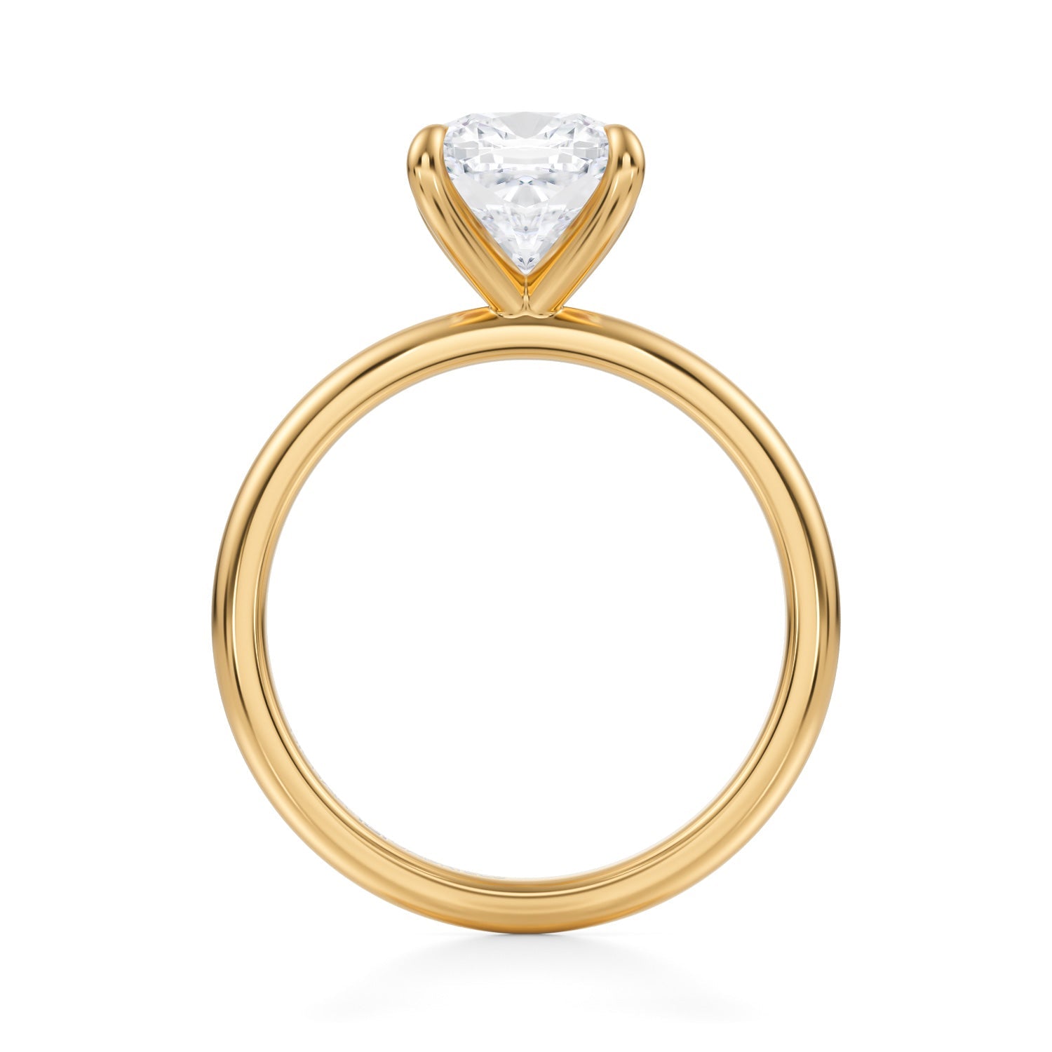 Classic Cushion Solitaire Ring (3.40 Carat D-VVS2) - Michael Gabriels