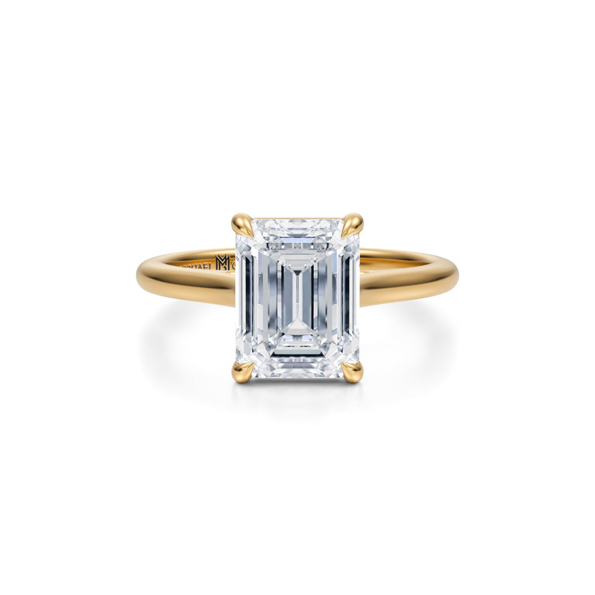 Classic Emerald Cathedral Ring (1.50 Carat E-VS1) - Michael Gabriels