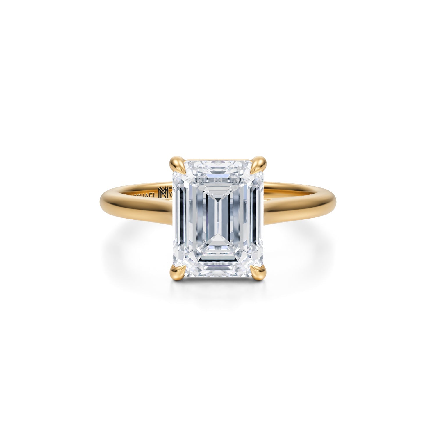 Classic Emerald Cathedral Ring (2.00 Carat G-VS1) - Michael Gabriels