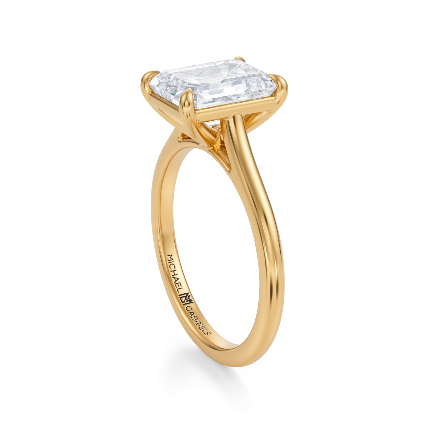 Classic Emerald Cathedral Ring (2.20 Carat E-VS1) - Michael Gabriels