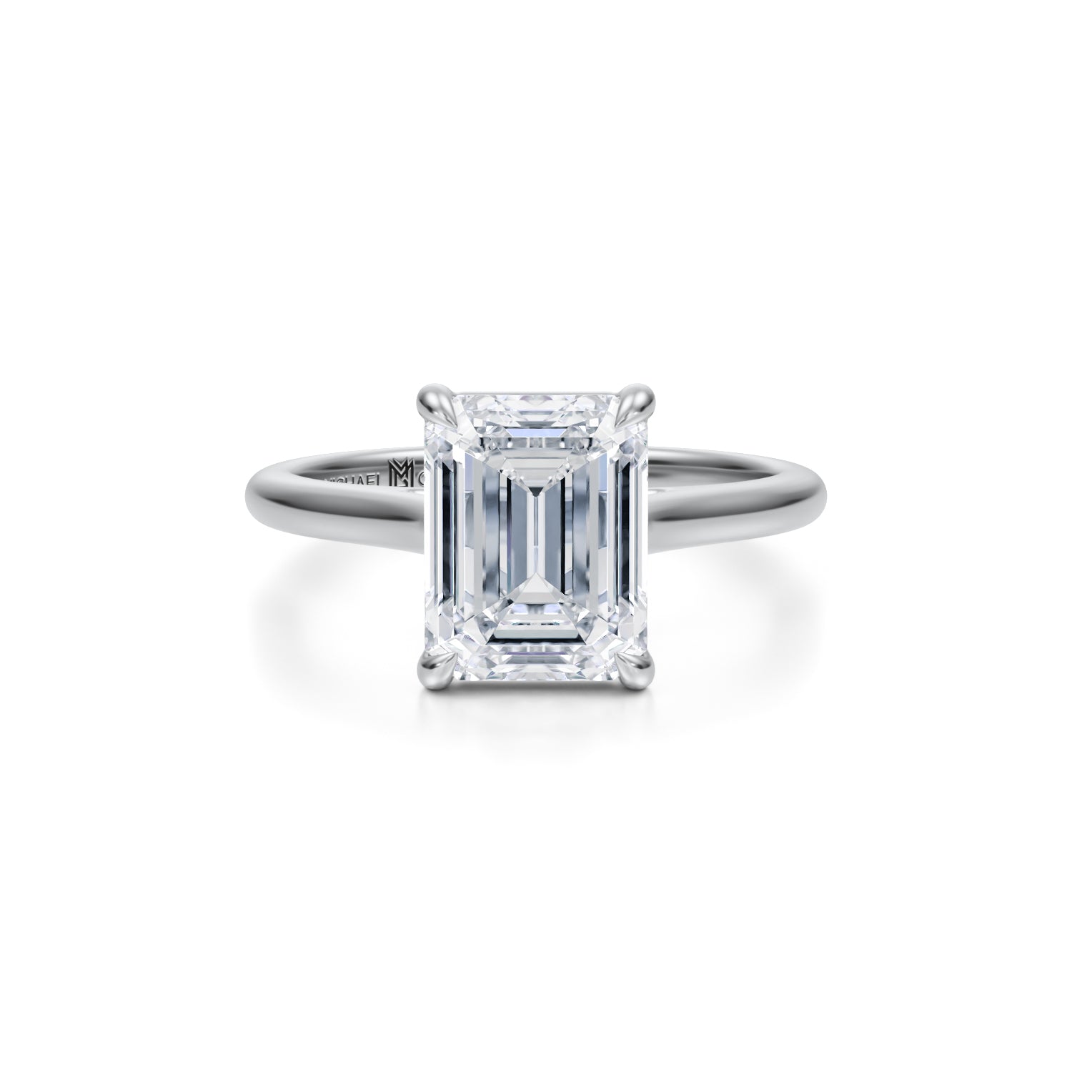 Classic Emerald Cathedral Ring (3.00 Carat F-VVS2) - Michael Gabriels