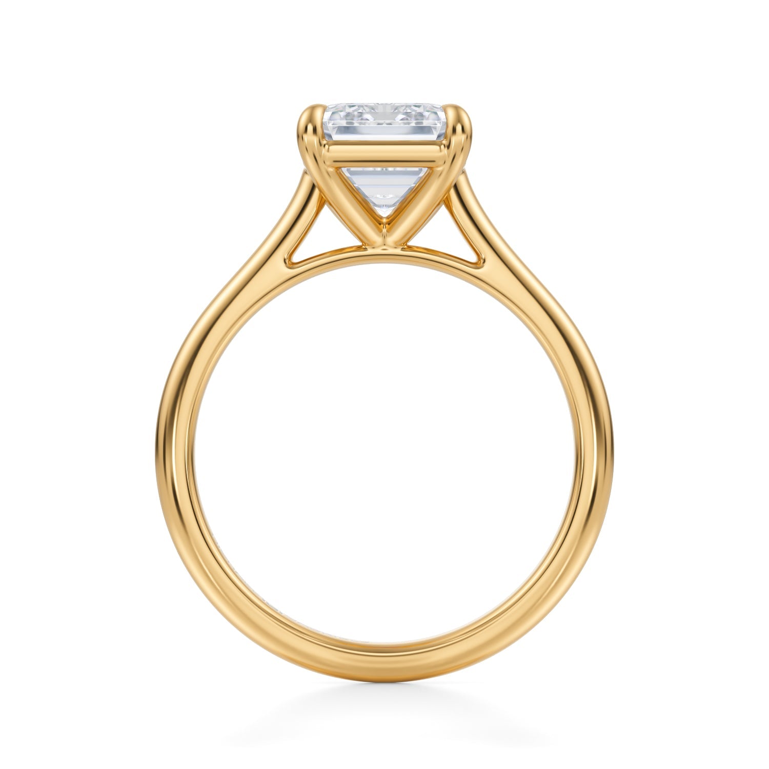 Classic Emerald Cathedral Ring (3.50 Carat G-VVS2) - Michael Gabriels