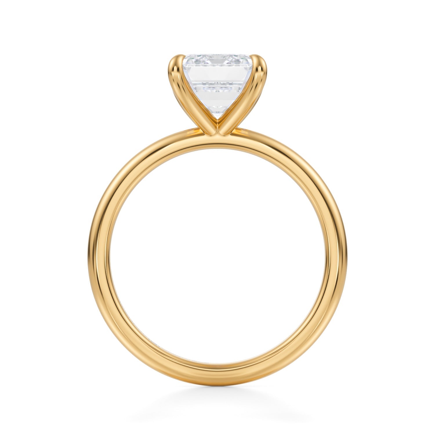 Classic Emerald Solitaire Ring (2.20 Carat D-VVS2) - Michael Gabriels