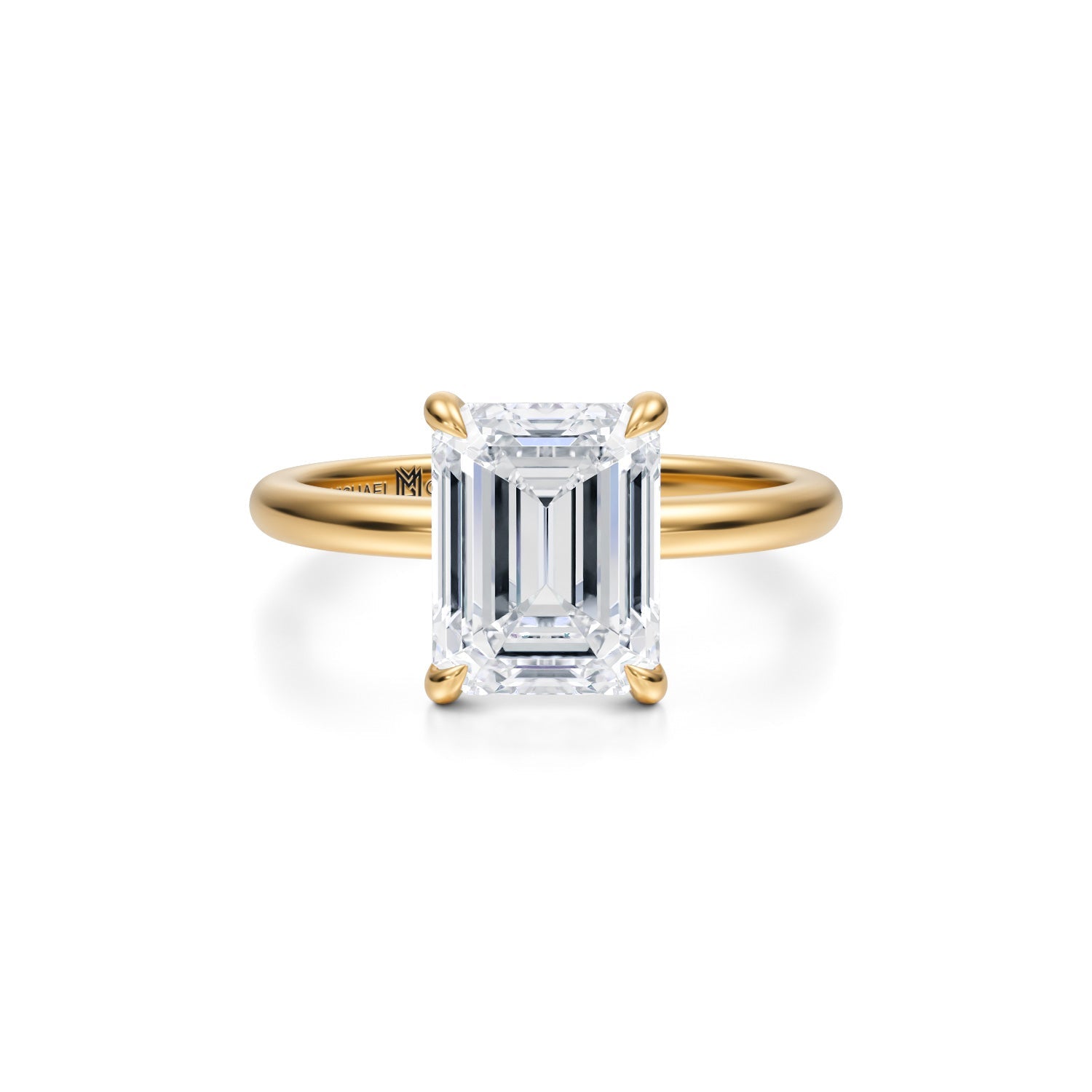 Classic Emerald Solitaire Ring (2.20 Carat E-VS1) - Michael Gabriels