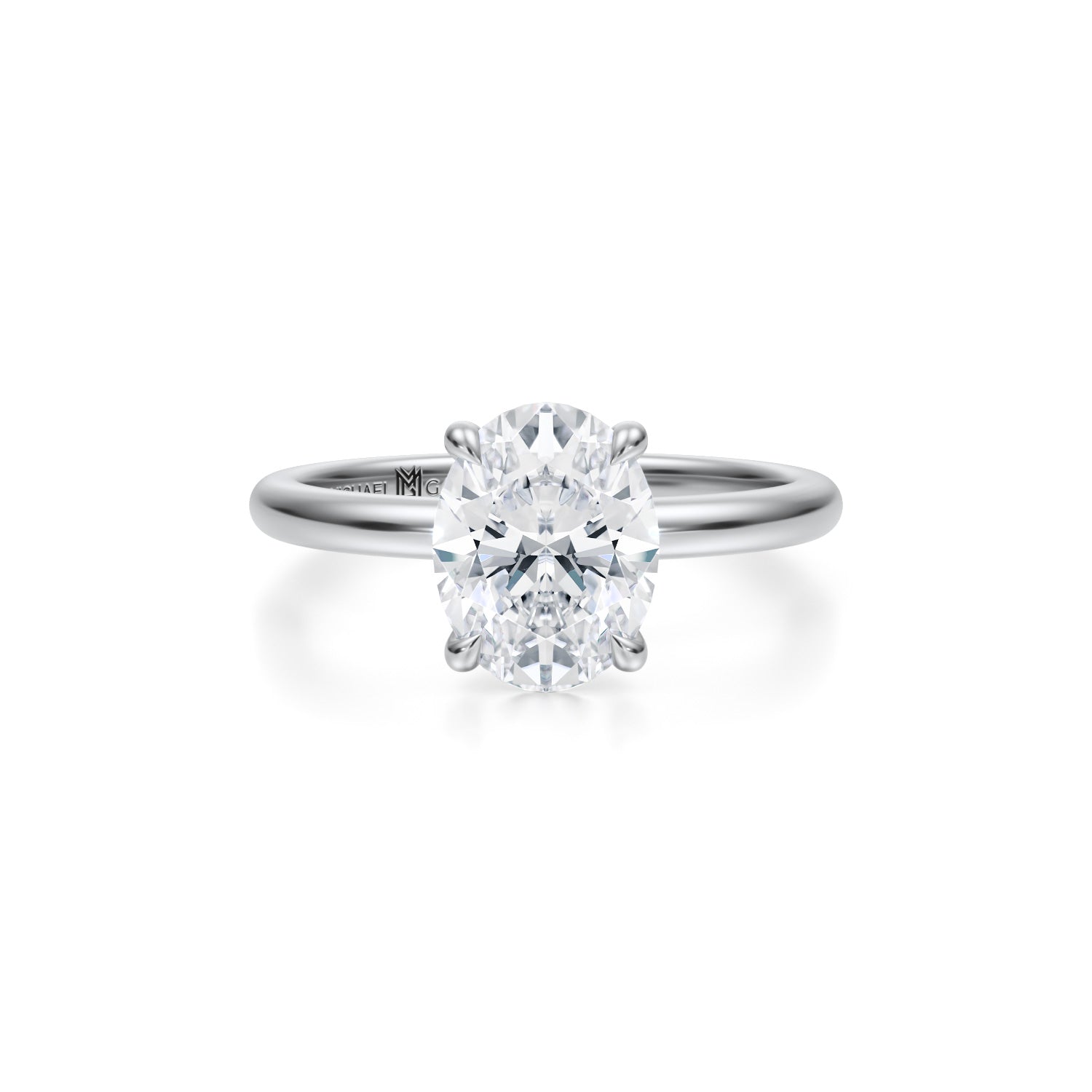 Classic Oval Solitaire Ring (2.00 Carat D-VS1) - Michael Gabriels