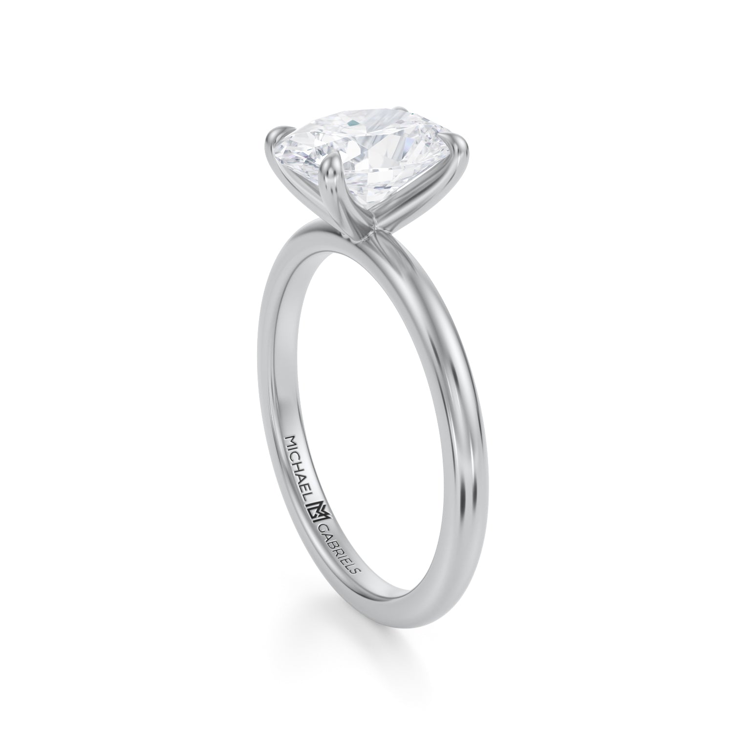 Classic Oval Solitaire Ring (2.70 Carat F-VVS2) - Michael Gabriels