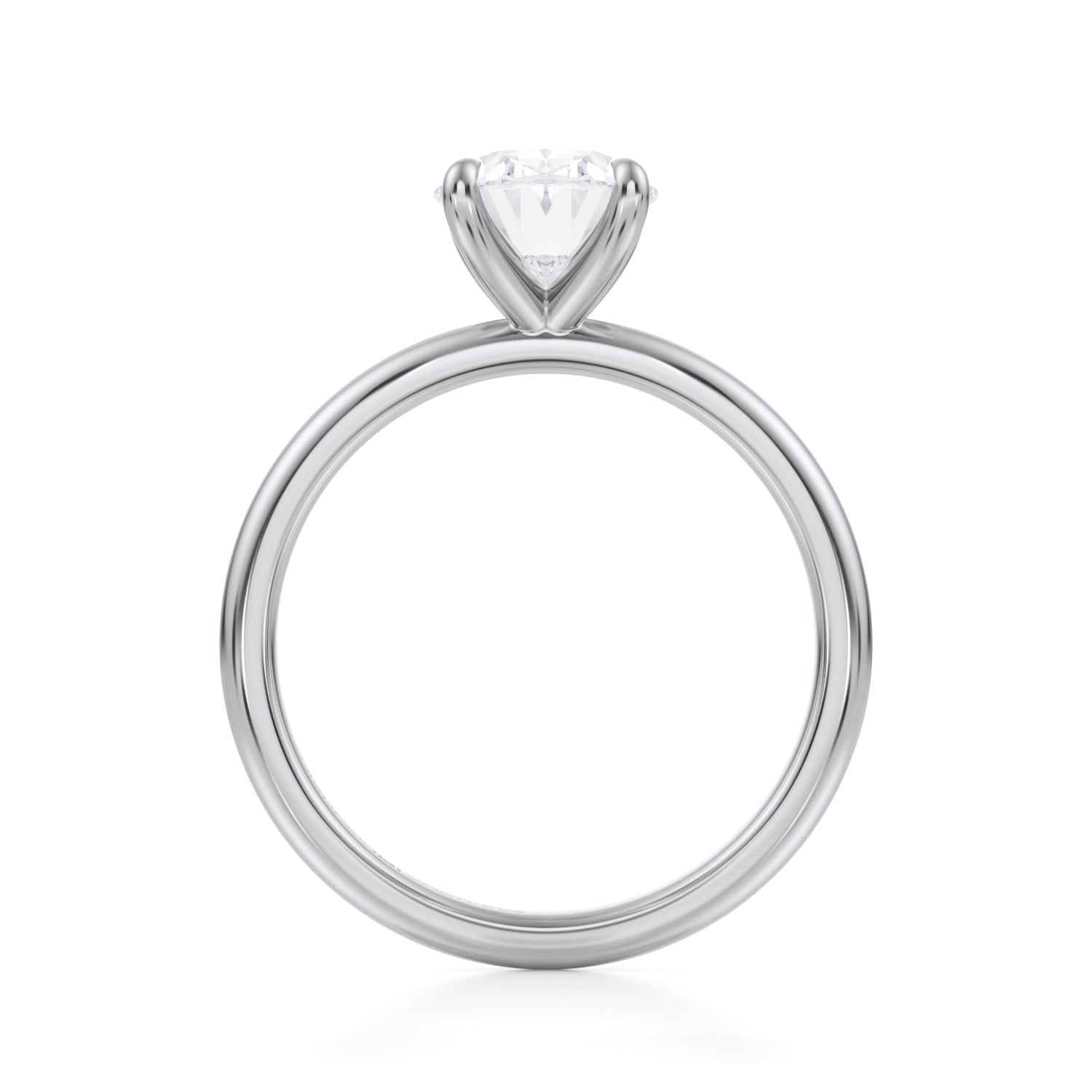 Classic Oval Solitaire Ring (3.40 Carat F-VS1) - Michael Gabriels