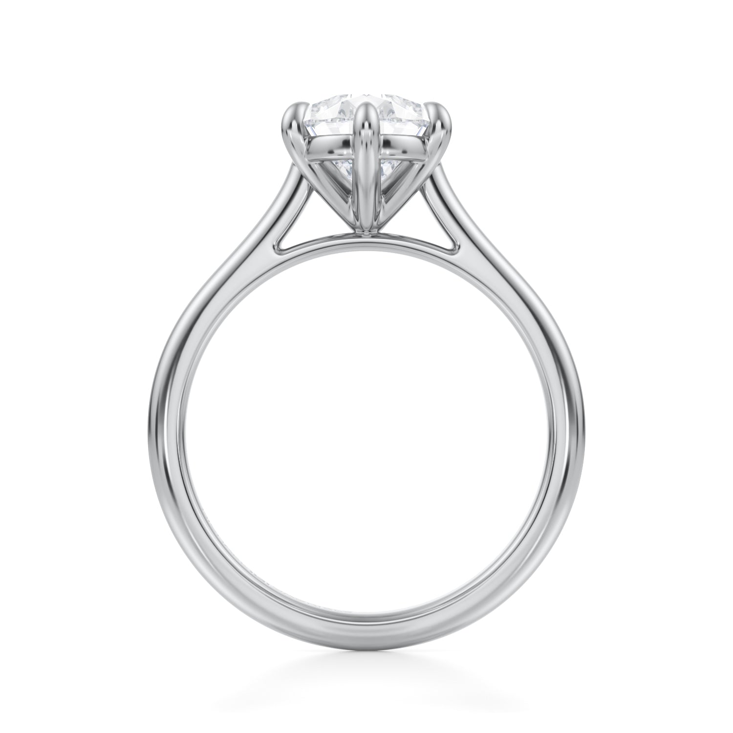 Classic Pear Cathedral Ring (2.00 Carat D-VS1) - Michael Gabriels
