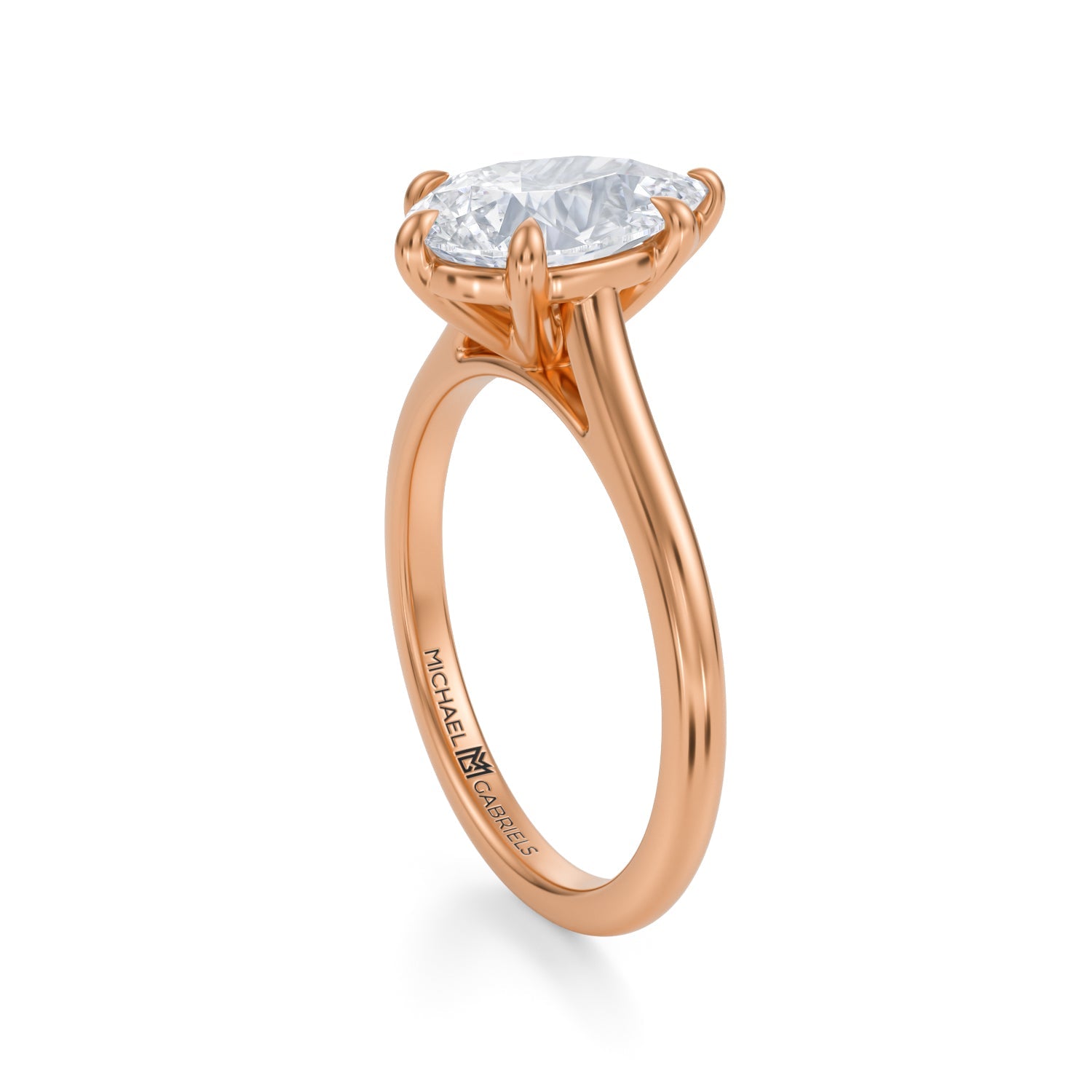 Classic Pear Cathedral Ring (2.40 Carat E-VVS2) - Michael Gabriels