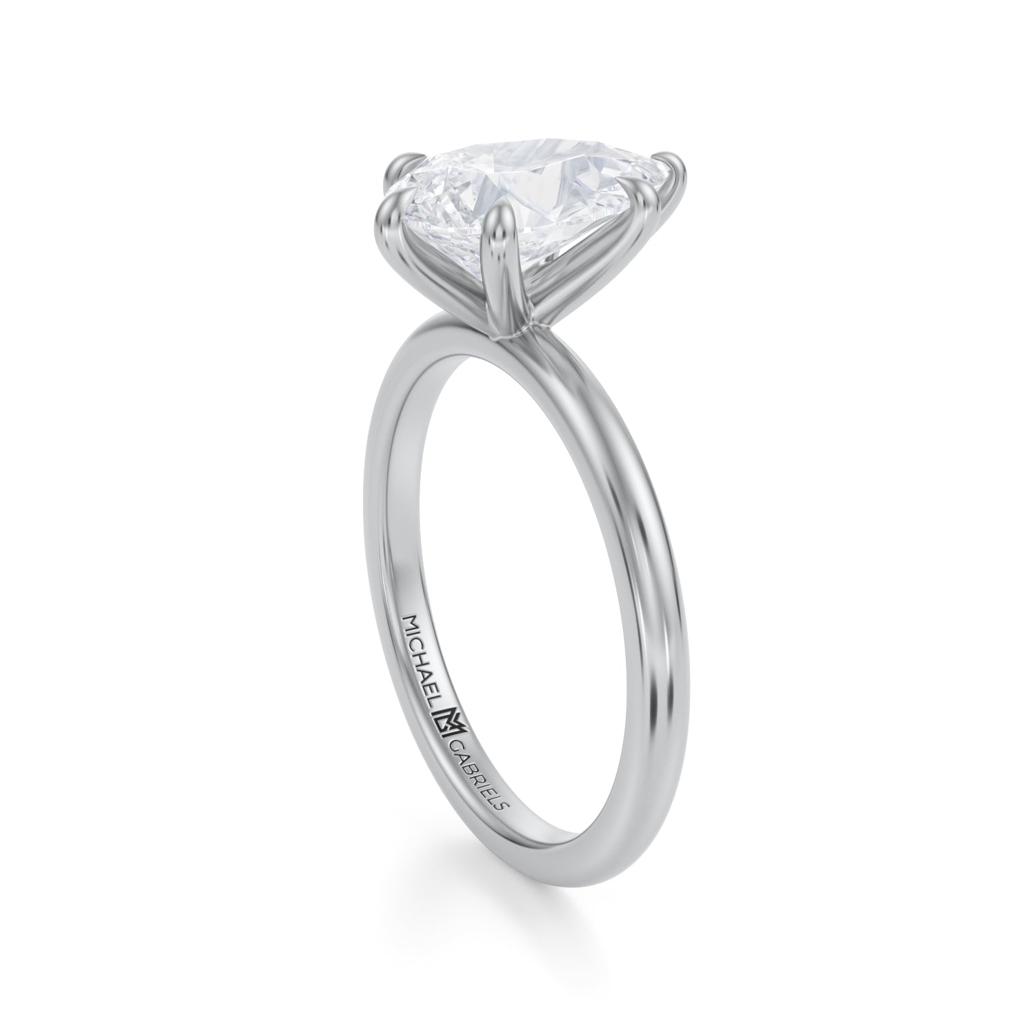Classic Pear Solitaire Ring (1.50 Carat G-VS1) - Michael Gabriels