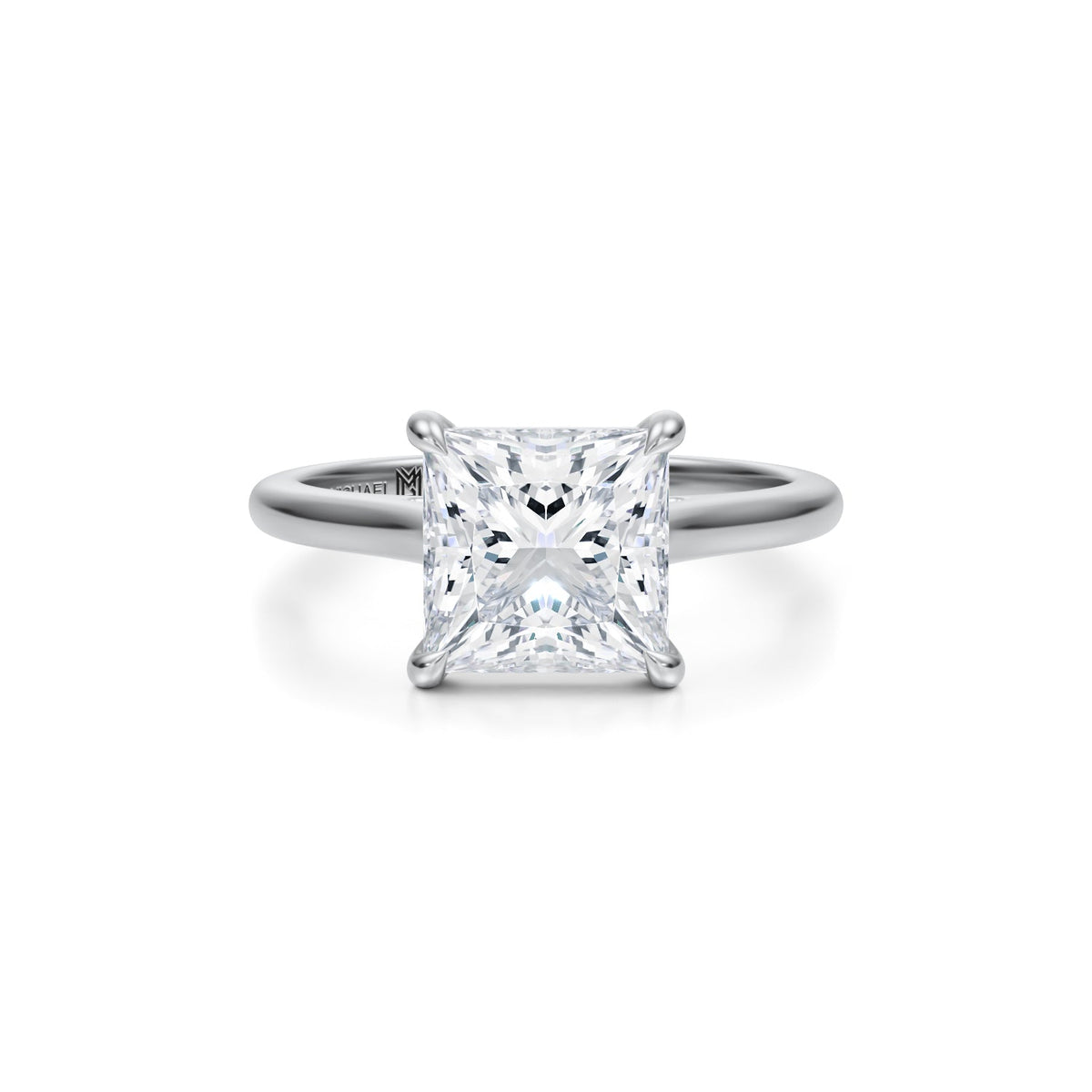 Classic Princess Cathedral Ring (3.00 Carat F-VVS2) - Michael Gabriels