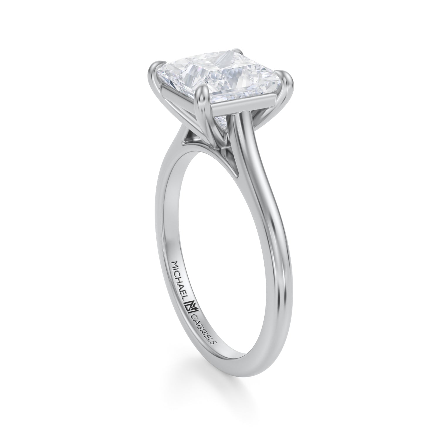 Classic Princess Cathedral Ring (3.20 Carat E-VVS2) - Michael Gabriels
