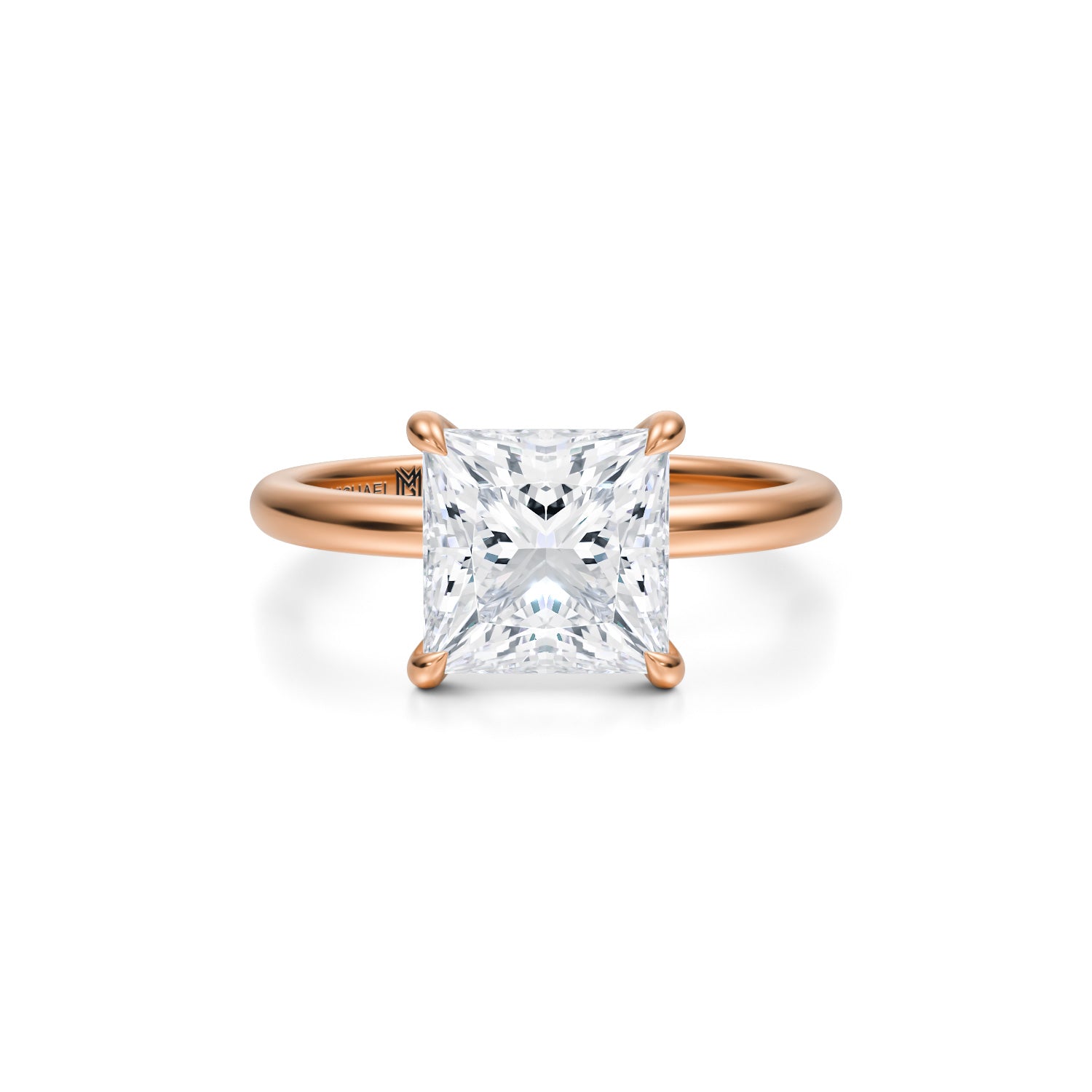 Classic Princess Solitaire Ring (3.50 Carat D-VVS2) - Michael Gabriels